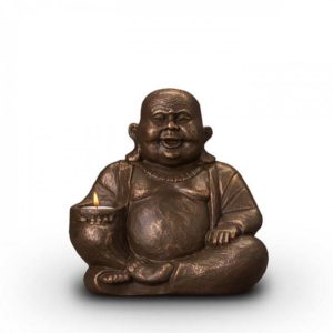 beleuchtete buddha art urne