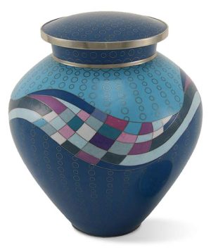 cloisonne urne opulenz blaugrun