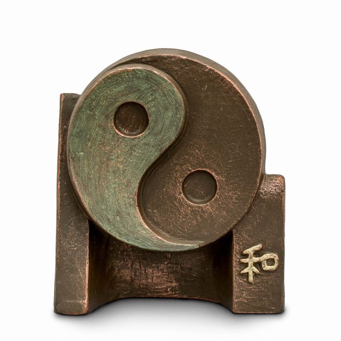 keramik art urne yin yang