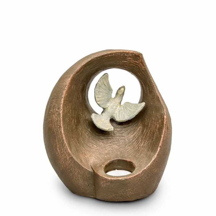 keramische art urne beleuchtete friedenstaube liter UGKA