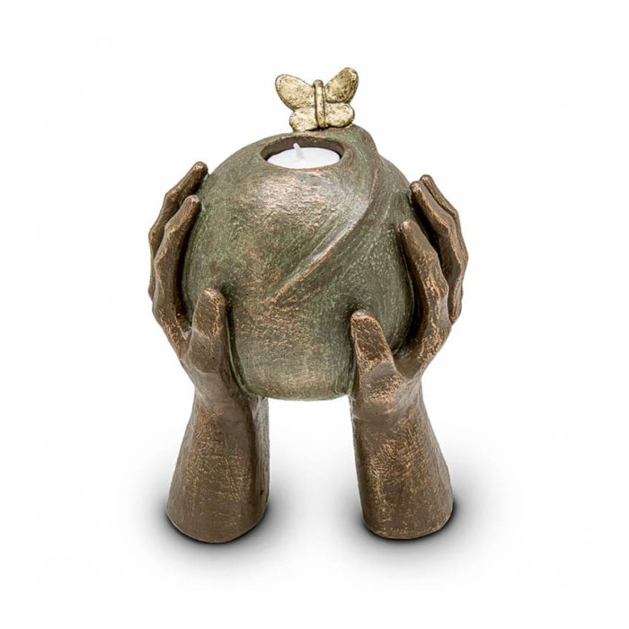 keramische art urne beleuchtete metamorphose