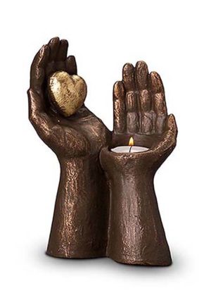 keramische mini art urne getragene liebe