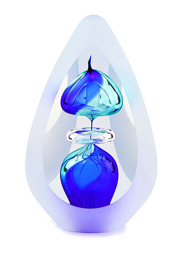kristallglaser D premium urne orion blue big