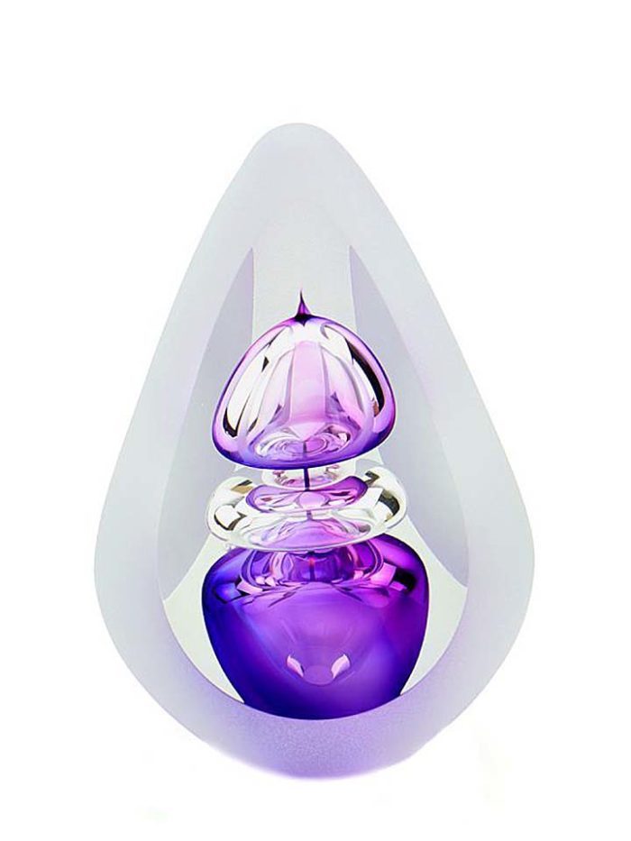 kristallglaser D premium urne orion purple small