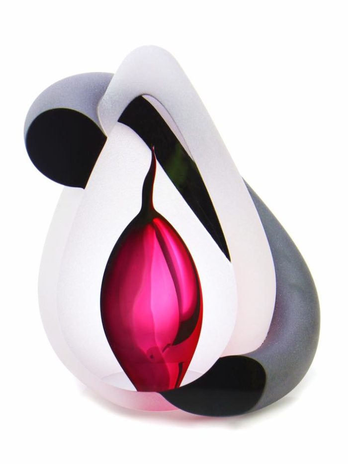 kristallglaser kleine d urne bogen rot premium