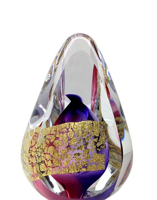 kristallglaser kleine d urne gold premium