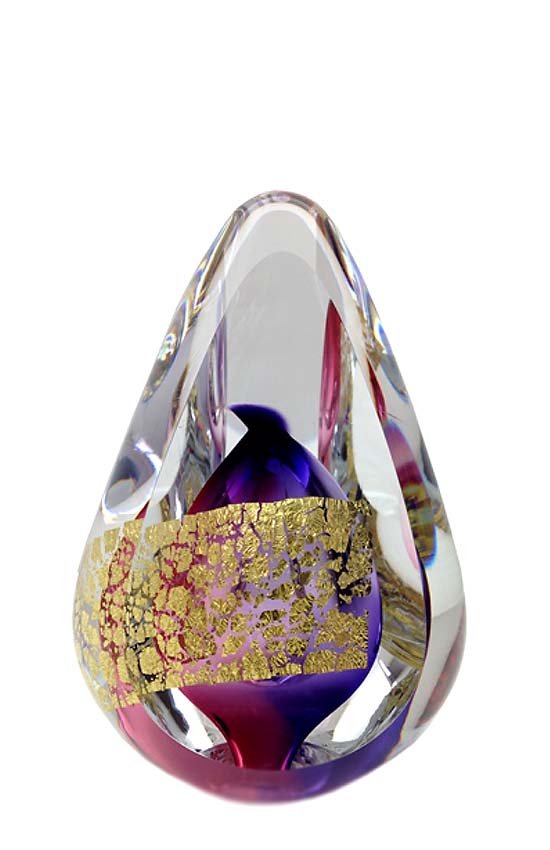 kristallglaser kleine d urne gold premium