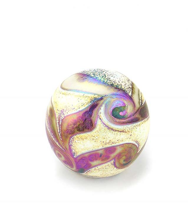 kristallglaser mini urne kugel elements bulb ivory