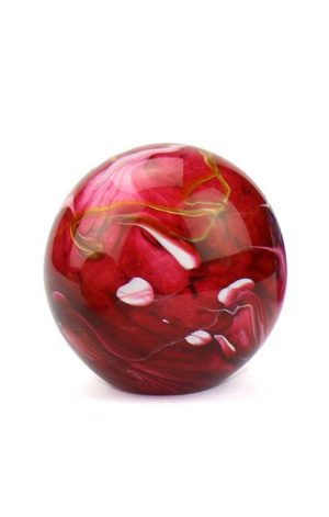 kristallglaser mini urne kugel elements bulb marble red