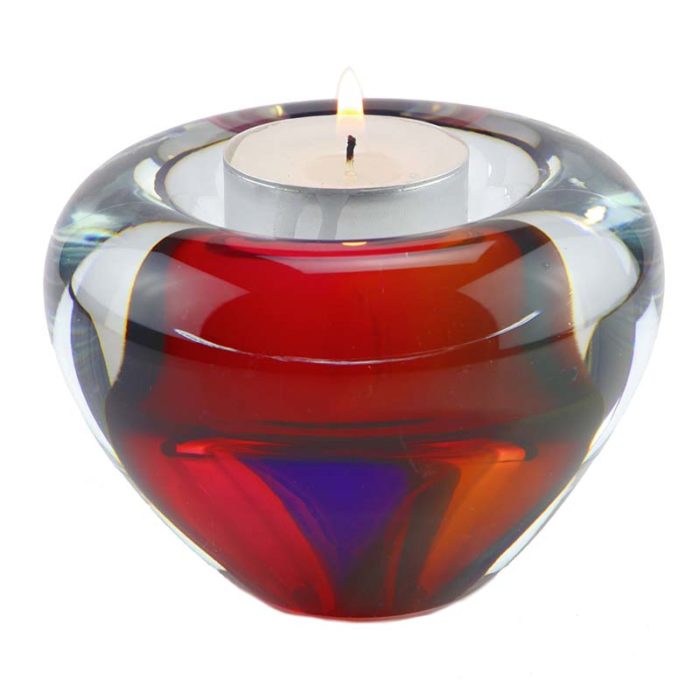 kristallglaser mini urne mit wachslicht