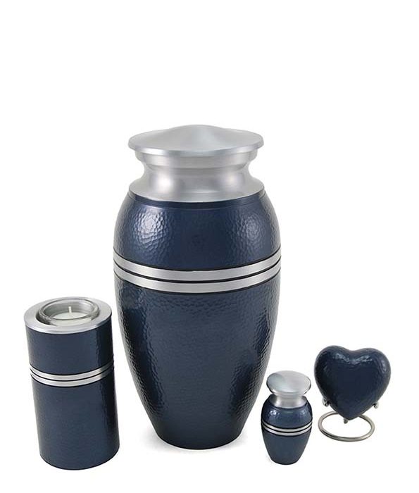 grosse legacy metallics blau urne