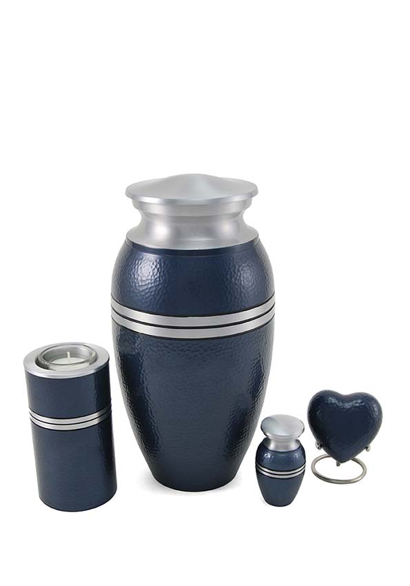 grosse legacy metallics blau urne