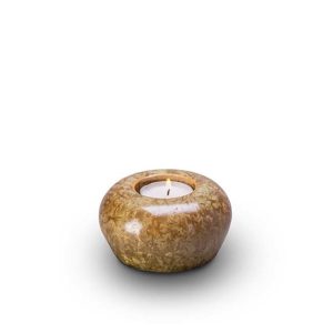 keramische mini urne mit wachslicht