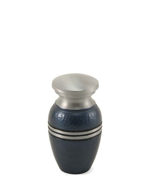 legacy metallik blau mini urne